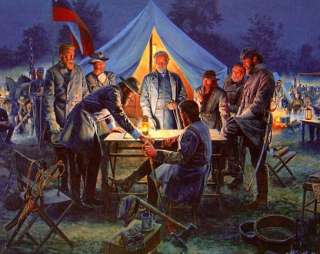 Mort Kunstler Sharpsburg War Council FRAMED Civil War  