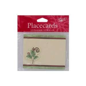   woodland holiday 12 count placecards with stick ons 