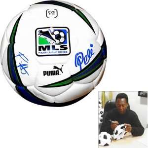  Freddy Adu and Pele Autographed Official Puma MLS Soccer 
