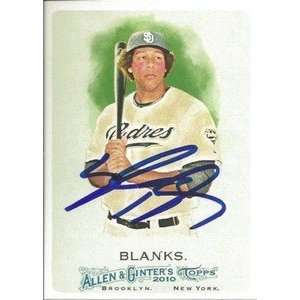 Kyle Blanks Signed Padres 2010 Topps Allen Ginter Card:  