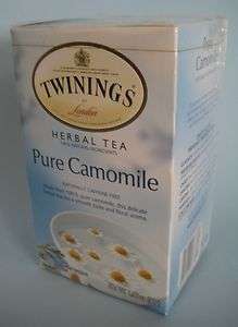 Twinings of London Herbal Tea 100% Pure Camomile 20 Count NEW Natural 