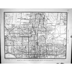  Collier Antique Map 1936 Plan Central Toronto Ontario 