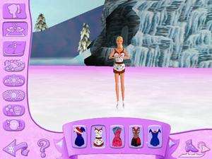 Barbie Sparkling Ice Show PC CD design outfit rink game  
