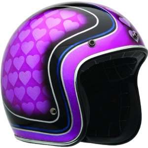 Bell Heart Breaker Custom 500 Open Face Motorcycle Helmet Purple/Black 