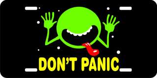 Dont Panic Auto License Plate hitchhikers guide  