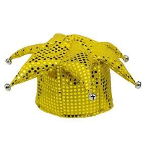  Yellow Sequined Jester Hats Toys & Games
