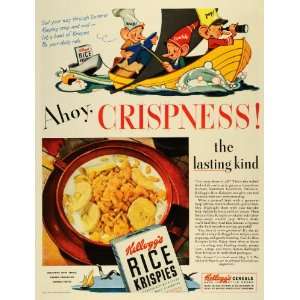  1941 Ad Kelloggs Rice Krispies Cereal Snap Crackle Pop 