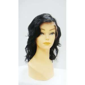  12 #1B Indian Remy Hair Wavy Full Lace Wig: Beauty