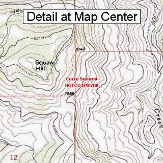  USGS Topographic Quadrangle Map   Cerro Summit, Colorado 