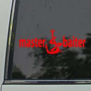  Funny Fishing Master Baiter Red Decal Window Red Sticker 