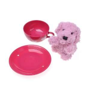   Cute Plush Little Barking Puppy Toy With Plastic Tea Cup/Saucer: Toys