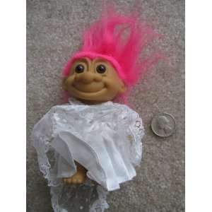  Russ Berrie Bride Troll, with Pink Hair 