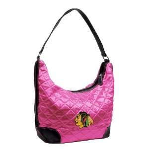  NHL Chicago Blackhawks Pink Quilted Hobo Sports 