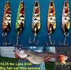   HEX 2 1/4 Gold Flash Trolling Flutter Spoons Lake Erie Walleye Candy