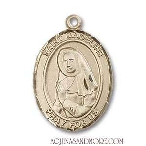  St. Madeline Sophie Barat Medium 14kt Gold Medal: Jewelry