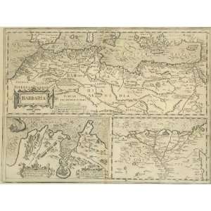  Antique Map of North Africa c. 1630: Home & Kitchen