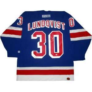 Henrik Lundqvist New York Rangers Autographed Blue Jersey:  