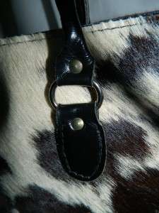 Vintage Leather Trimmed Pony Hair Handbag/Satchel , circa 1970s 