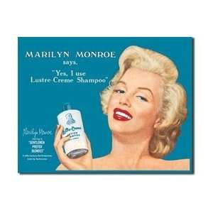  Marilyn Monroe Shampoo Ad Tin Sign