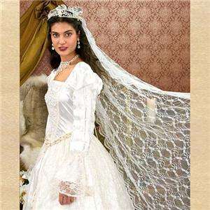 MEDIEVAL RENAISSANCE Womens WEDDING GOWN with VEIL New  