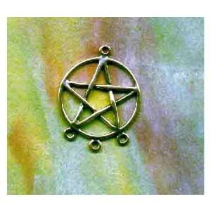 Sterling Pentacle Pentagram Chandelier Finding Wiccan Jewelry 3 Loops