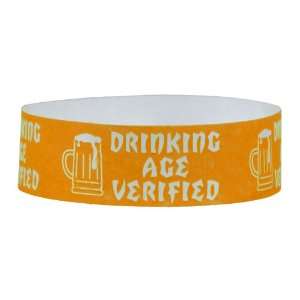  Tyvek Wristband   Drinking Age Verified. 1000 wristbands 