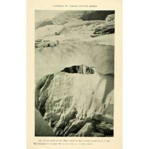  1907 Print Mount Baker Kiser Ice Bridge Climbing Peak 
