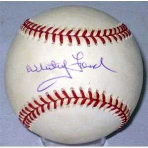  Autographed Whitey Ford Baseball   Al Jsa Coa Hof   Autographed 