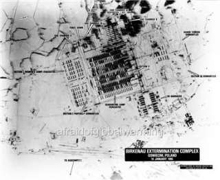 Photo Jan 1945 Sky View Auschwitz Concentration Camp  