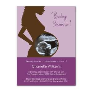 Baby Shower Invitations   Sonogram Silhouette: Light Purple By Bonnie 