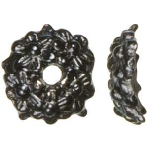  Jewelry Basics Metal Flower Caps 18/Pkg Black Arts 