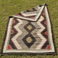 Vintage 1933 Authentic Hand Woven TWO GREY HILLS Wool Rug 4x7  