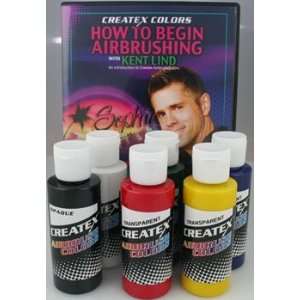   00 Primary Color Set With How to Begin Airbrushing DVD: Toys & Games