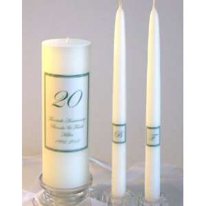  20th Anniversary Candle & Matching Tapers