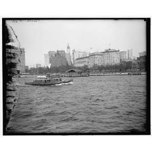 Battery Park from the water,New York,N.Y.
