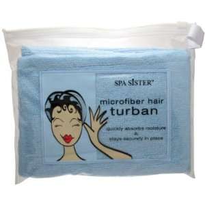  Spa Sister Microfiber Hair Turban   Blue: Beauty