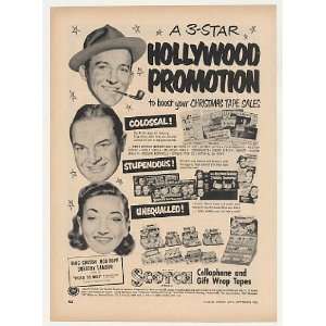  Crosby Bob Hope Dorothy Lamour Scotch Tape Print Ad: Home & Kitchen