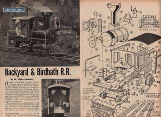 BACKYARD RAILROAD & TRAIN PLANS STEAM LOCOMOTIVE TRACKS ORIGINAL 