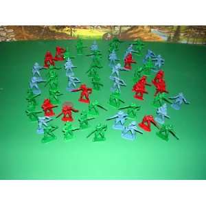 50 Pieces Cowboys Toy Soldiers Set:  Toys & Games