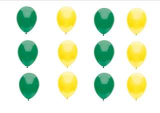   Green Yellow latex balloons birthday shower baby tractor x12  