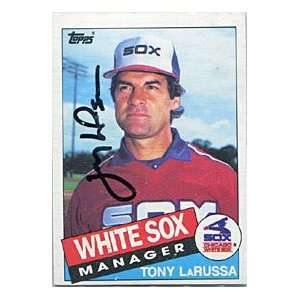  Tony LaRussa Autographed/Signed 1985 Topps Card Sports 