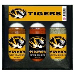   Pack MISSOURI Tigers Boxed Set of 3 (Cajun Seas,Stk/Rib Rub, BBQ Rub