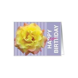 60th Birthday Yellow Rose Card