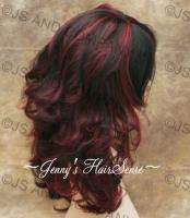Beautiful Full Layered wavy Red mix wig JSBD 1b burg  