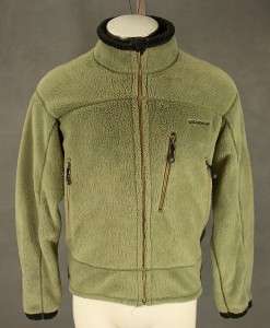 PATAGONIA MENS Olive & Green Fleece Full Zip Jacket Sz S P93a  