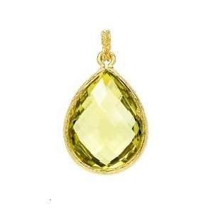    18k Yellow Pendant Lemon Topa Lemon Topaz   JewelryWeb Jewelry