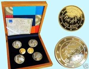 Greece Torch Relay 6 euro coin gold & silver 2004 proof  