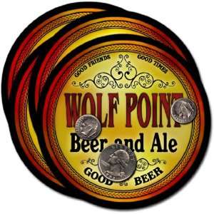  Wolf Point, MT Beer & Ale Coasters   4pk 