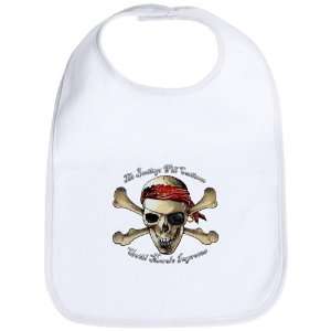  Baby Bib Cloud White Pirate Beatings Will Continue Until 