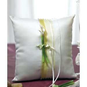  Calla Lily Square Ring Pillow: Home & Kitchen
